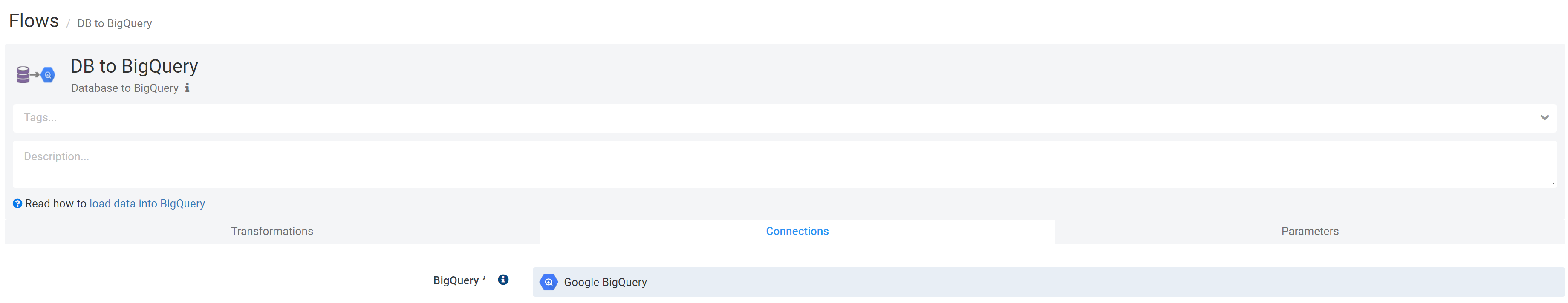 Flow Connections tab