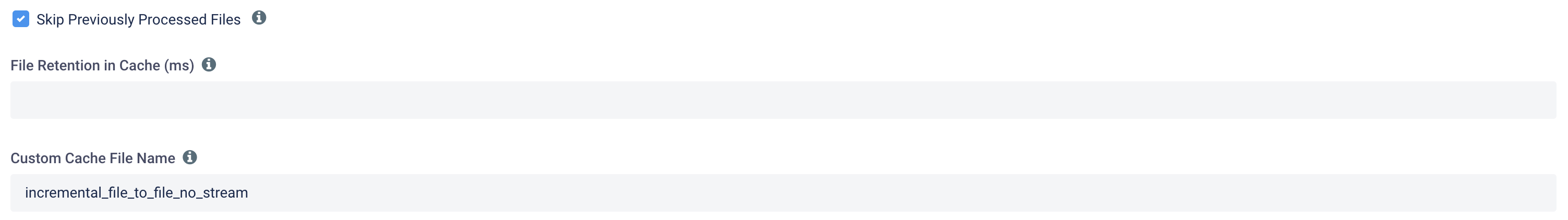Skip previously processed files
