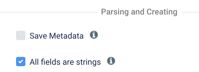 All fields are strings