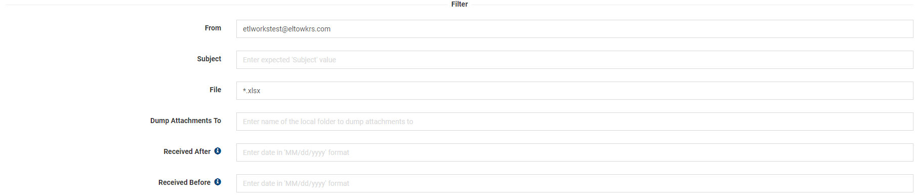 Inbound email filters